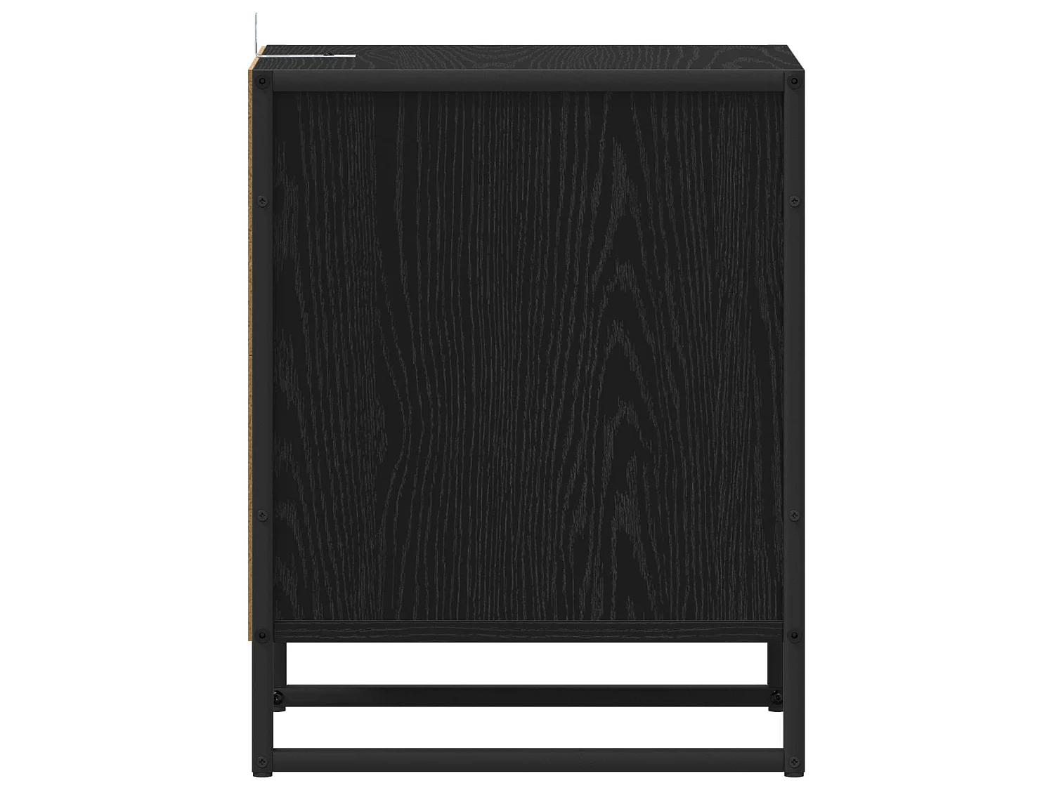 Mesa de Noche con cajón 2 piezas Roble Negro 39,5 x 30 x 50 cm