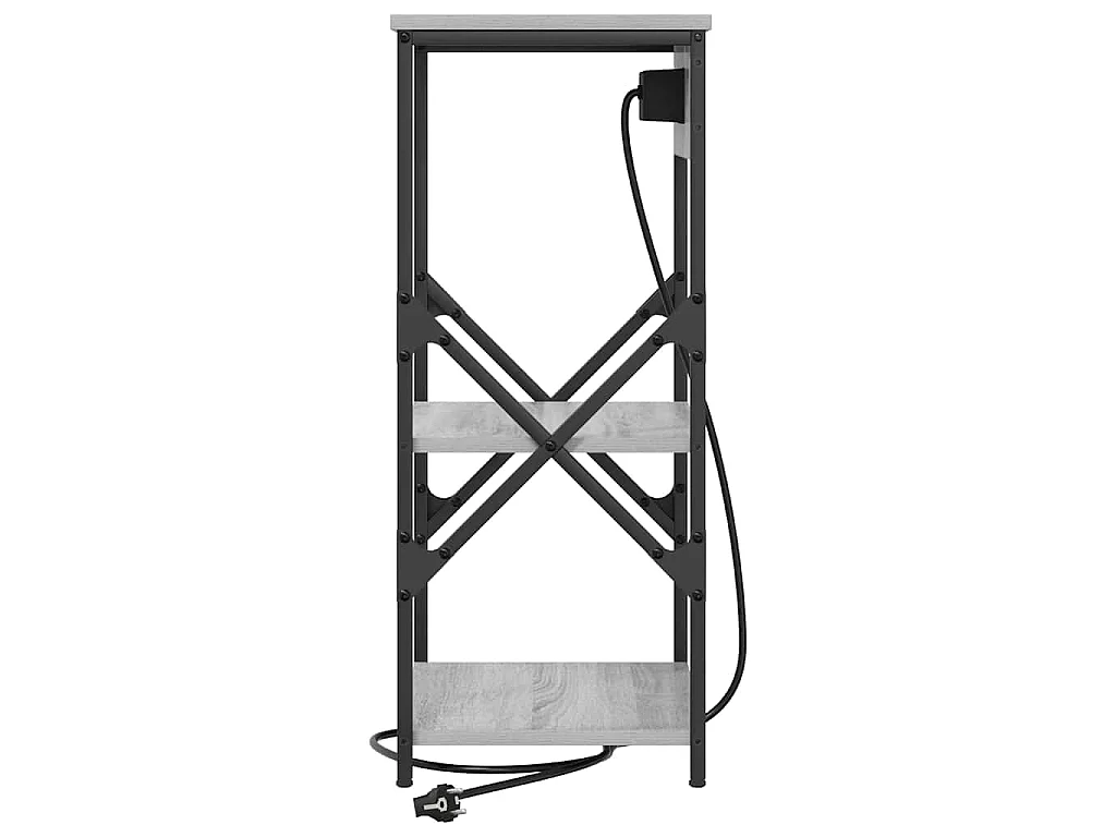 Armario de Noche con estante 2 piezas Gris sonoma 41 x 31 x 76 cm
