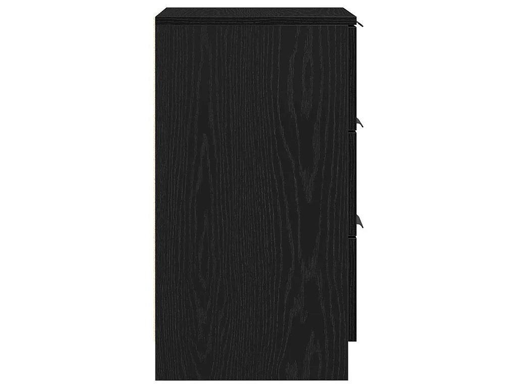 Armario de Noche con cajón 2 piezas Roble negro 40 x 65 x 65 cm