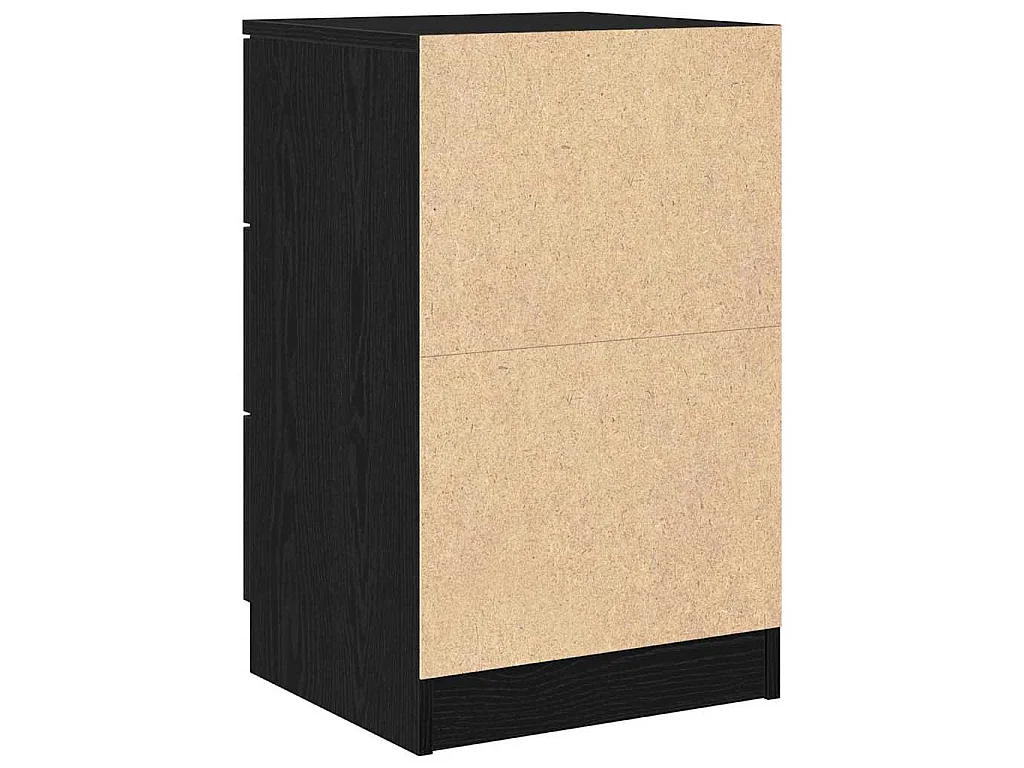 Armario de Noche con cajón 2 piezas Roble negro 40 x 65 x 65 cm