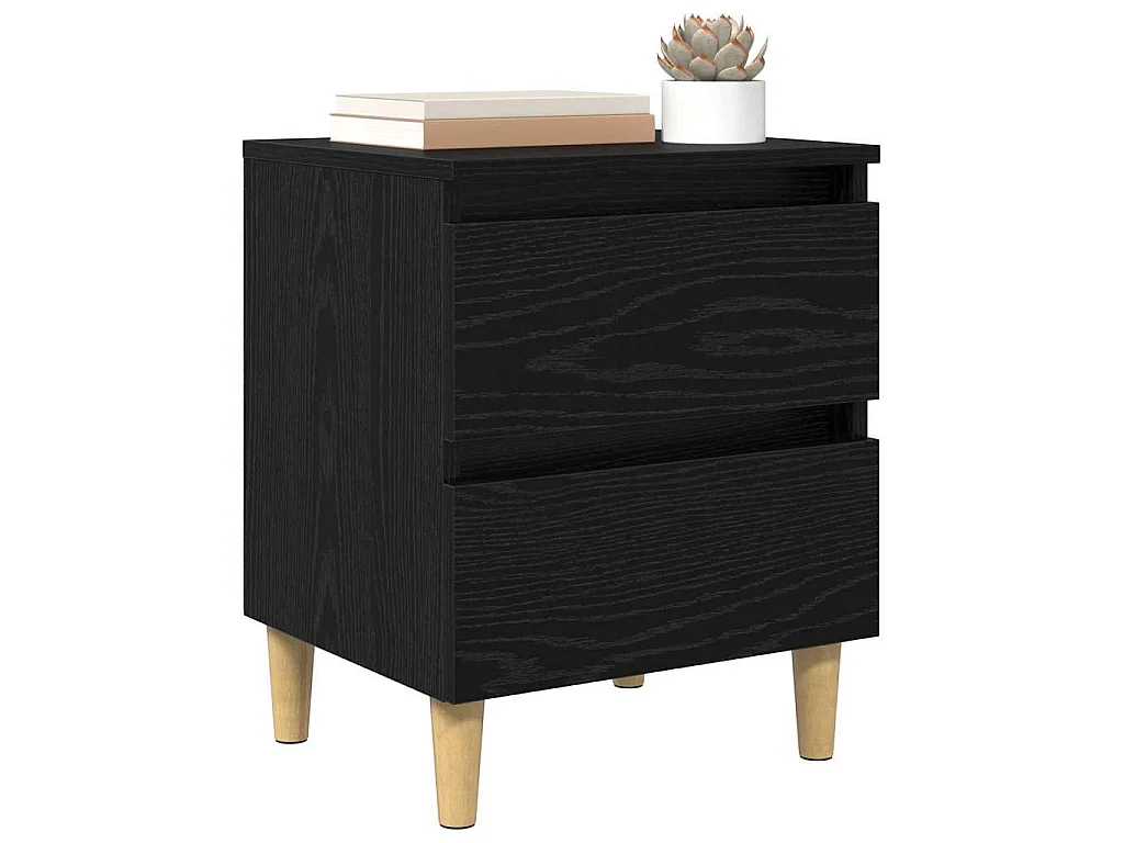 Table de chevet Chêne noir 40 x 35 x 50 cm Bois d'ingénierie