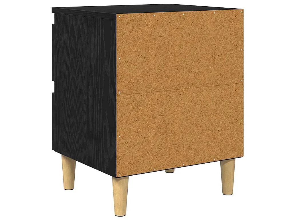 Table de chevet Chêne noir 40 x 35 x 50 cm Bois d'ingénierie