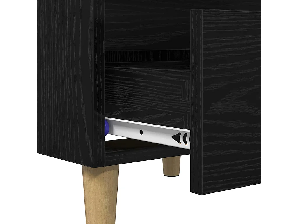 Table de chevet Chêne noir 40 x 35 x 50 cm Bois d'ingénierie