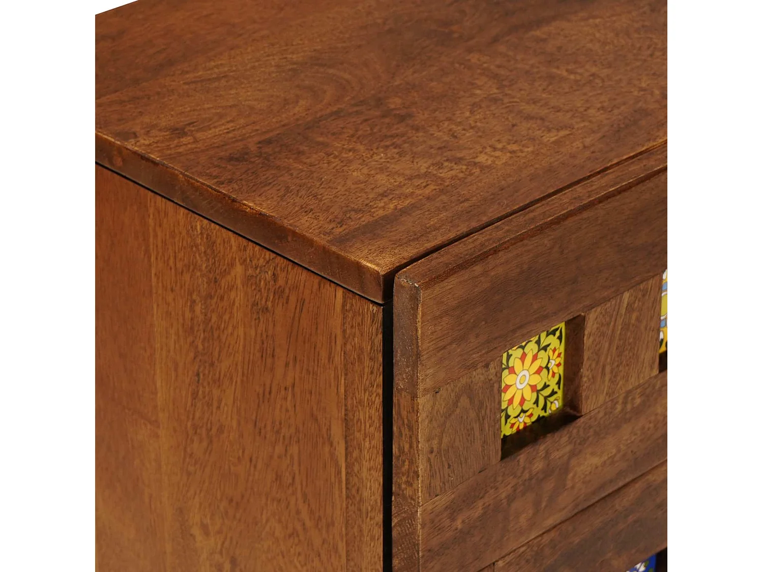 Armario de Noche Marrón 50 x 33 x 60 cm Madera de mango maciza