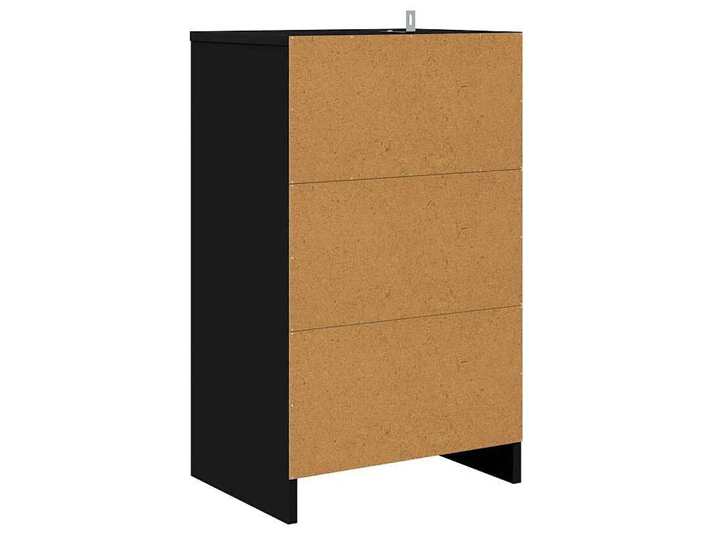 Mesa de Noche Negro 40 x 30 x 467 cm Madera contrachapada