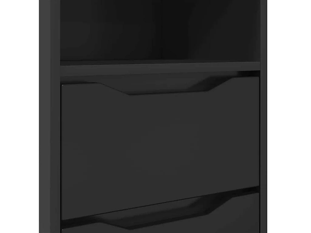Mesa de Noche Negro 40 x 30 x 467 cm Madera contrachapada