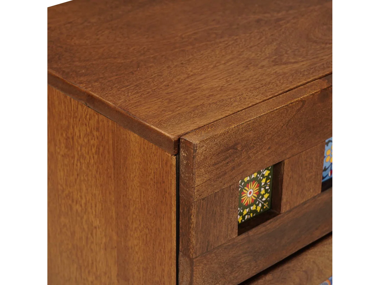 Armario de Noche Marrón 50 x 33 x 60 cm Madera de mango maciza