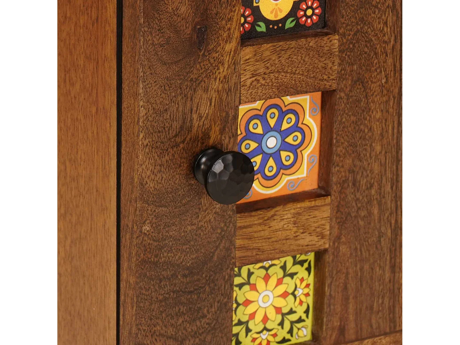 Armario de Noche Marrón 50 x 33 x 60 cm Madera de mango maciza