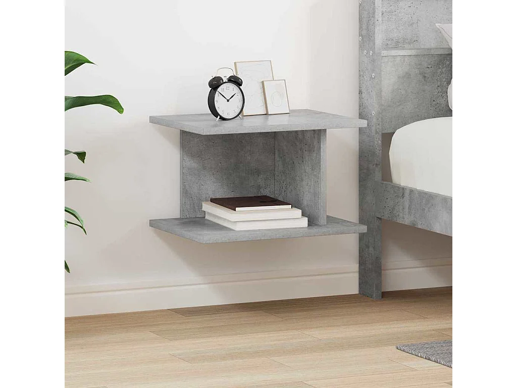 Table de chevet Gris béton 40 x 30 x 25 cm Bois d'ingénierie