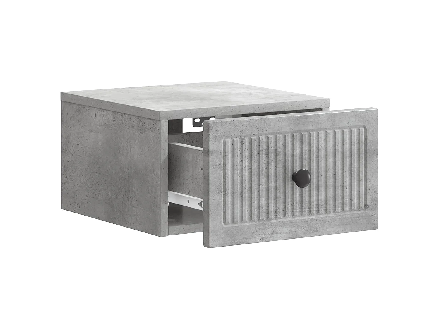 Table de chevet mural Gris béton 33 x 34,5 x 20 cm