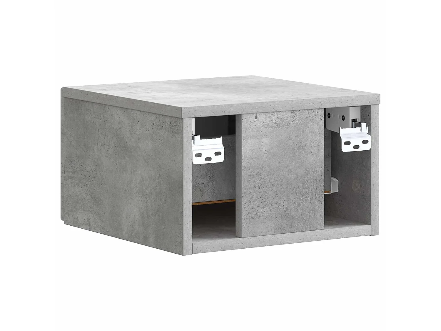 Table de chevet mural Gris béton 33 x 34,5 x 20 cm