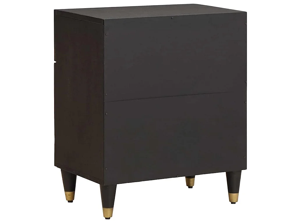 Cabinet de noche con puerta con cajón Negro 50 x 33 x 60 cm