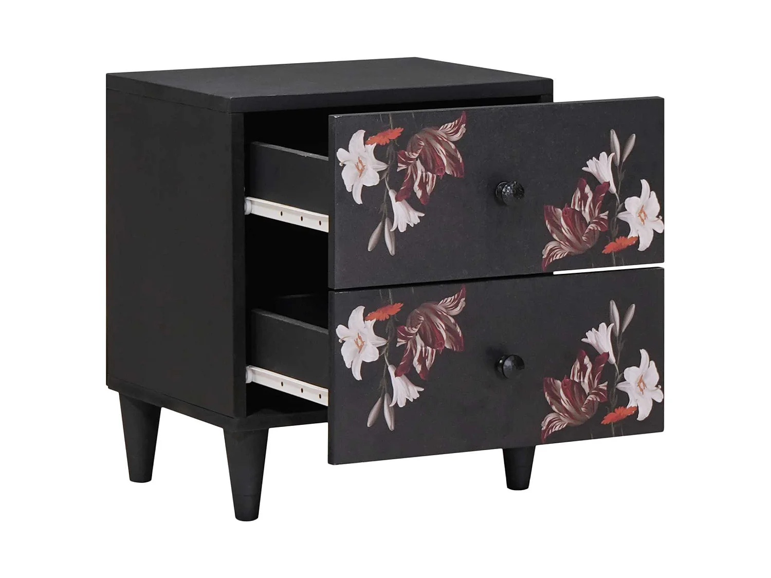 Mesita de Noche Marrón 40 x 33,5 x 46 cm Madera de mango maciza