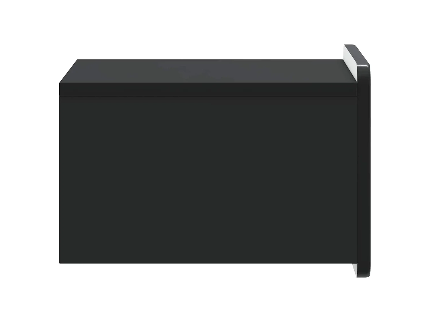 Table de chevet mural 2 pièces Noir 33 x 34,5 x 24 cm