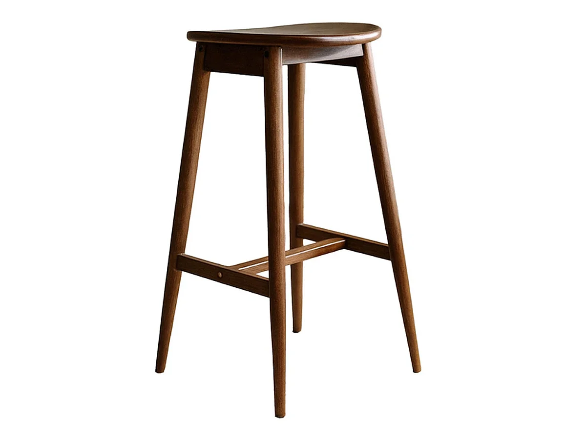 Tabouret de Bar en Bois "Orust" 77cm Moka