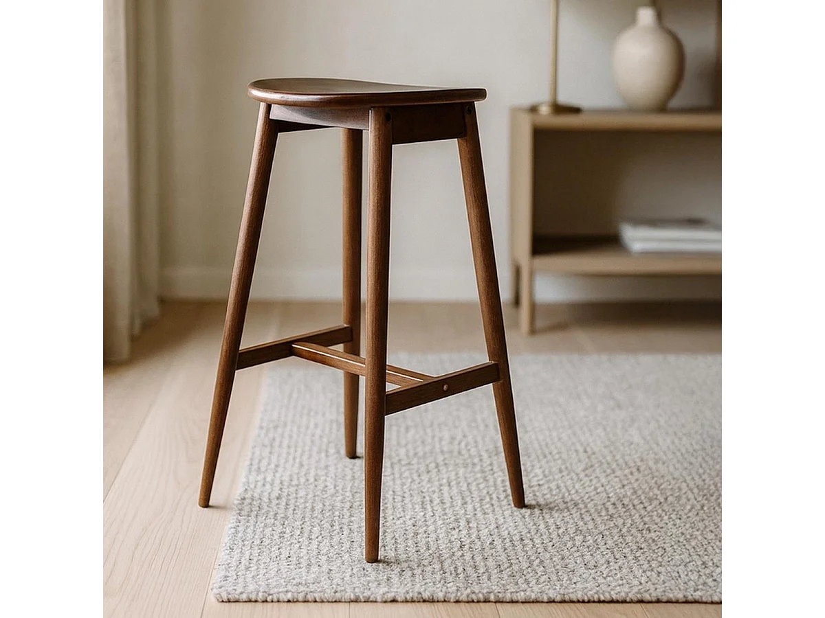 Tabouret de Bar en Bois "Orust" 77cm Moka