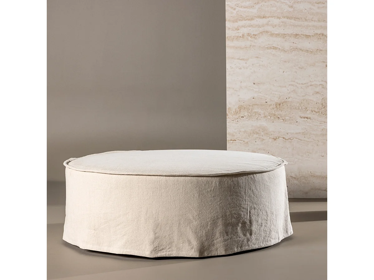 Vindö Pouf Ø100 cm beige.