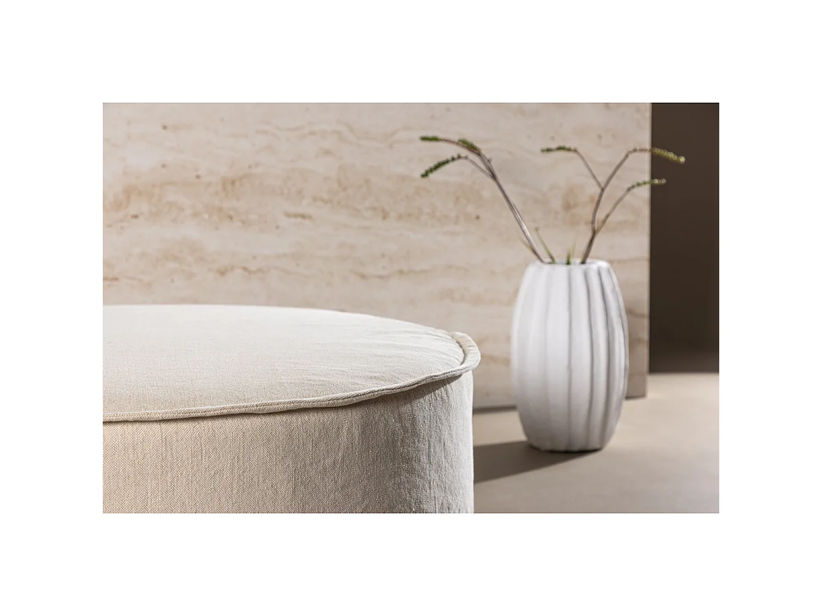 Vindö Pouf Ø100 cm beige.
