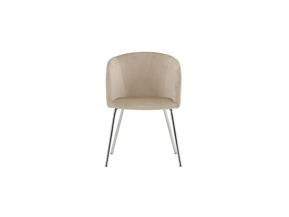 Berit eetkamerstoel armleuning velours beige.