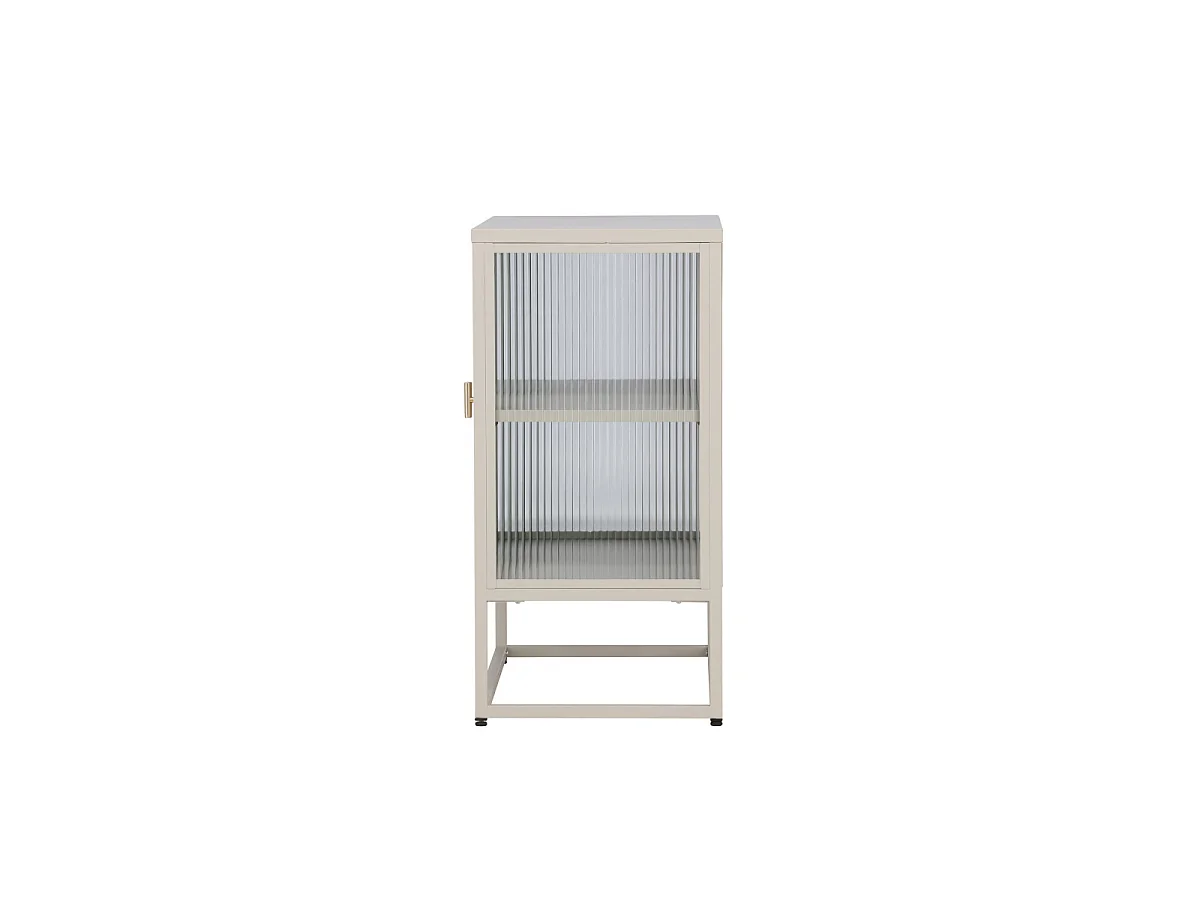 Vitrine 2 Portes Design "Garis" 80cm Beige