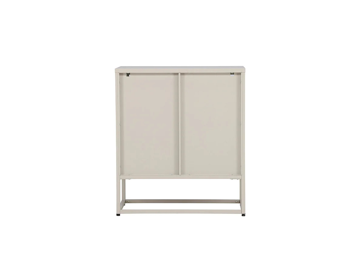 Vitrine 2 Portes Design "Garis" 80cm Beige