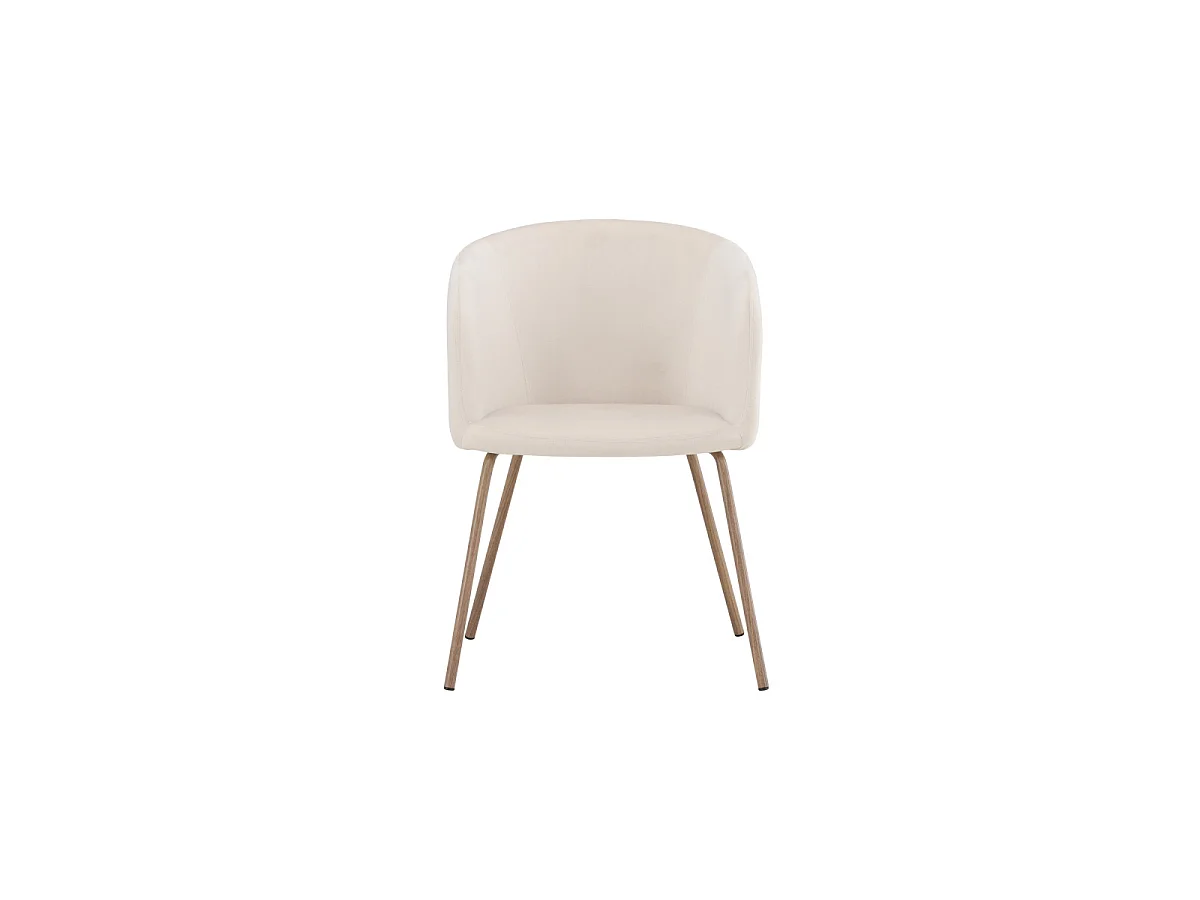 Berit eetkamerstoel armleuning velours beige.