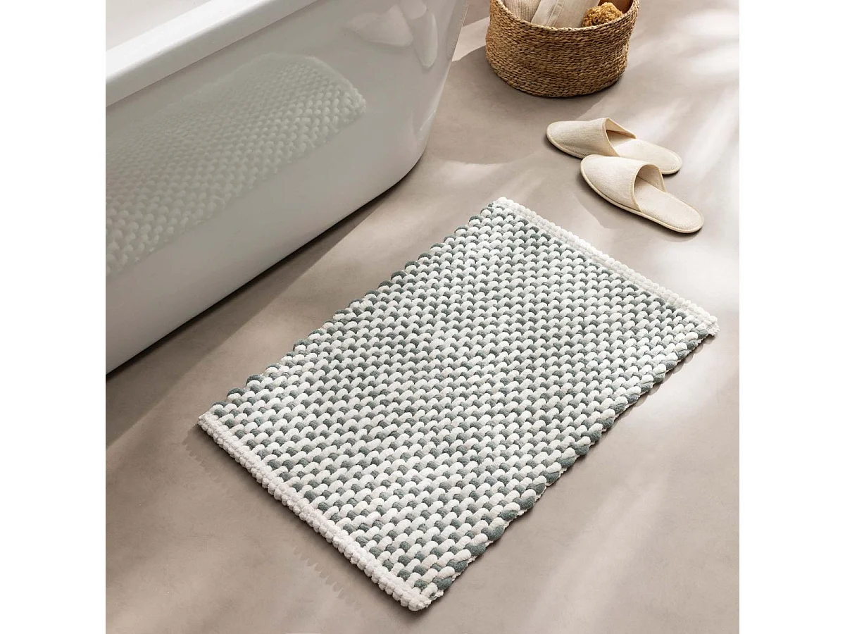 Tapis de Bain en Chenille "Rafael" 50x80cm Vert Cèdre