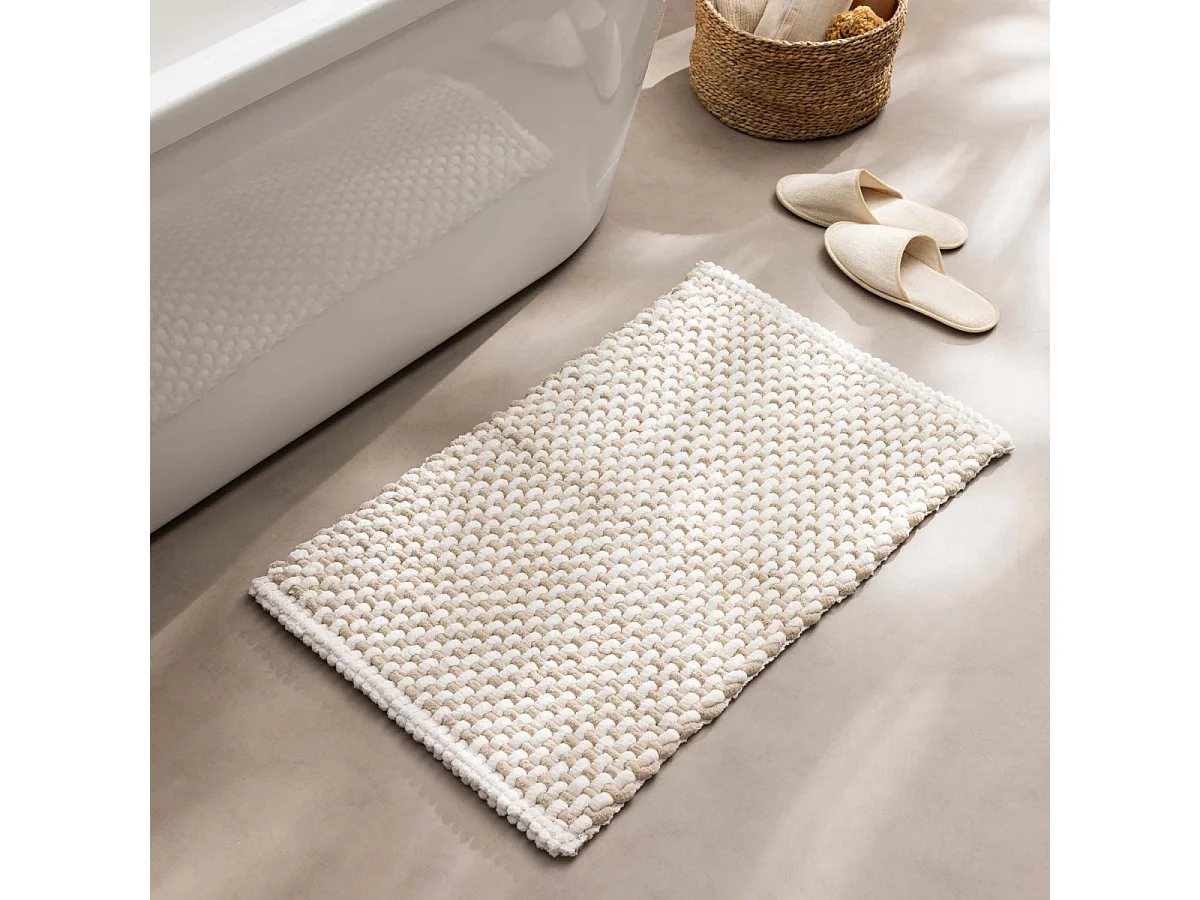 Tapis de Bain en Chenille "Rafael" 50x80cm Sable