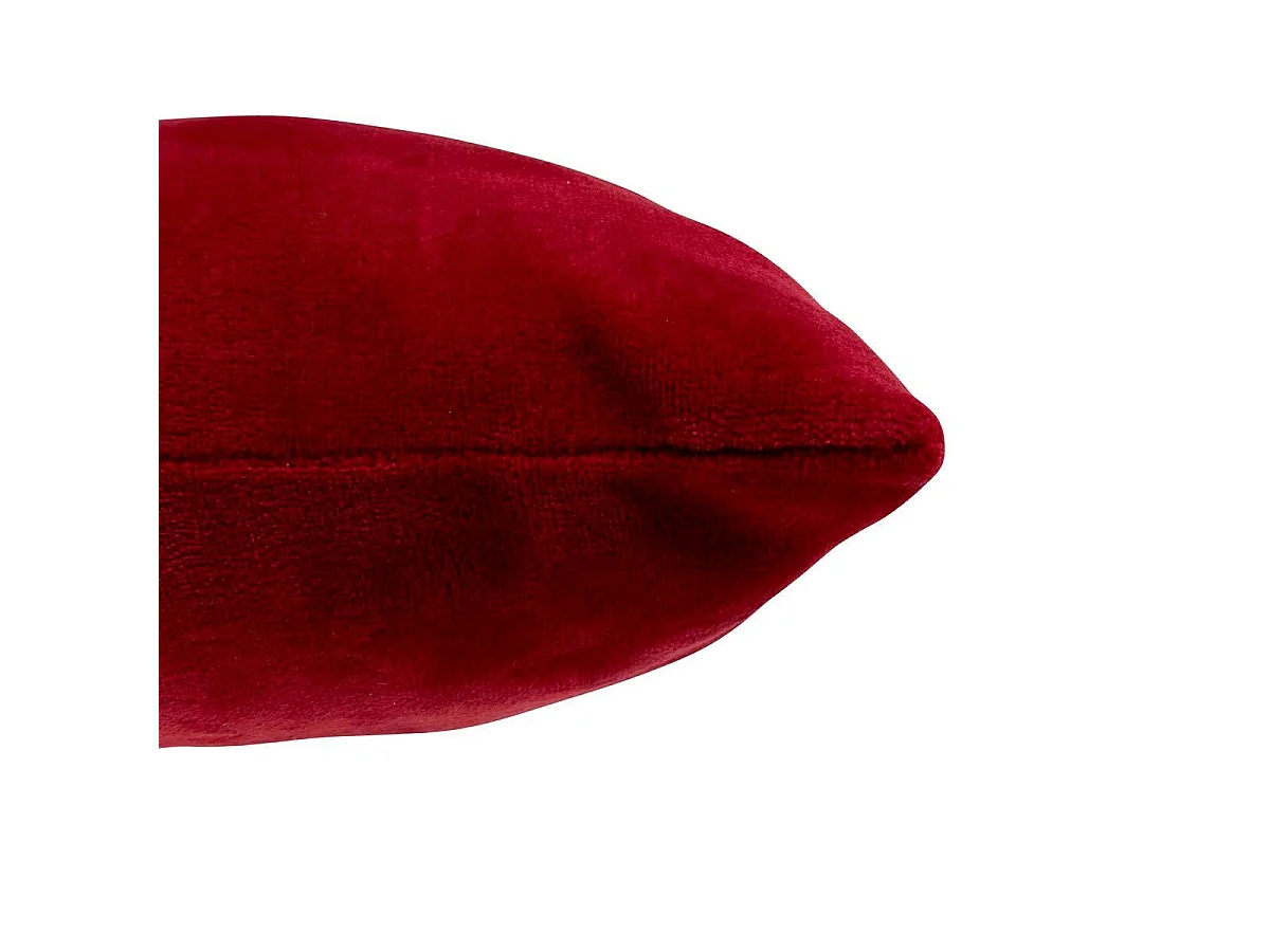 Coussin en Flanelle Uni "Ollis" 38x38cm Rouge