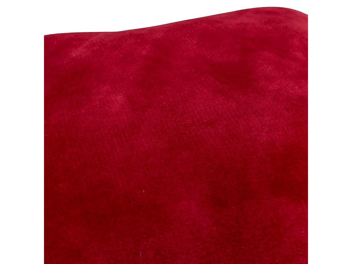 Coussin en Flanelle Uni "Ollis" 38x38cm Rouge