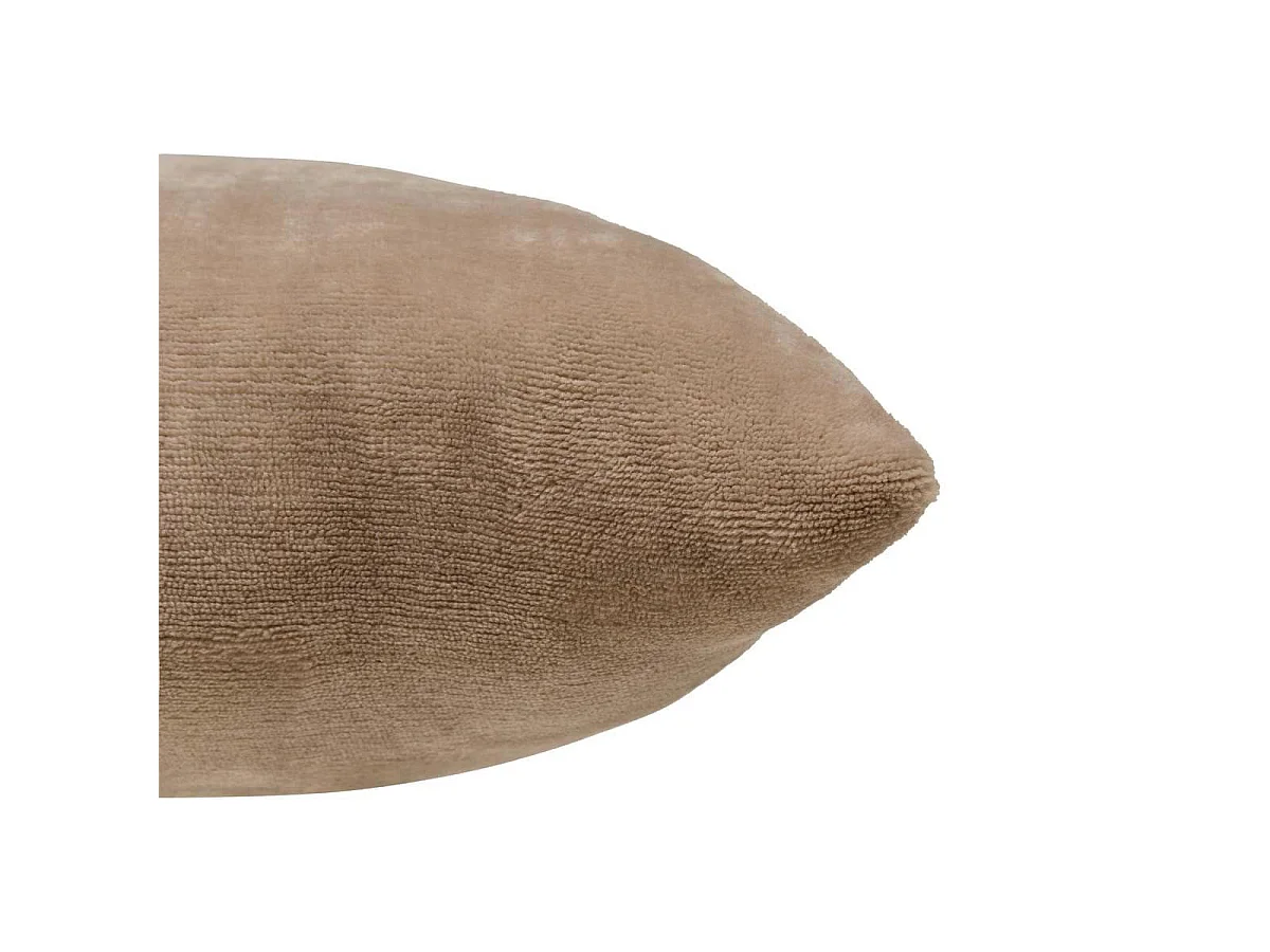 Coussin en Flanelle Uni "Ollis" 38x38cm Beige Lin