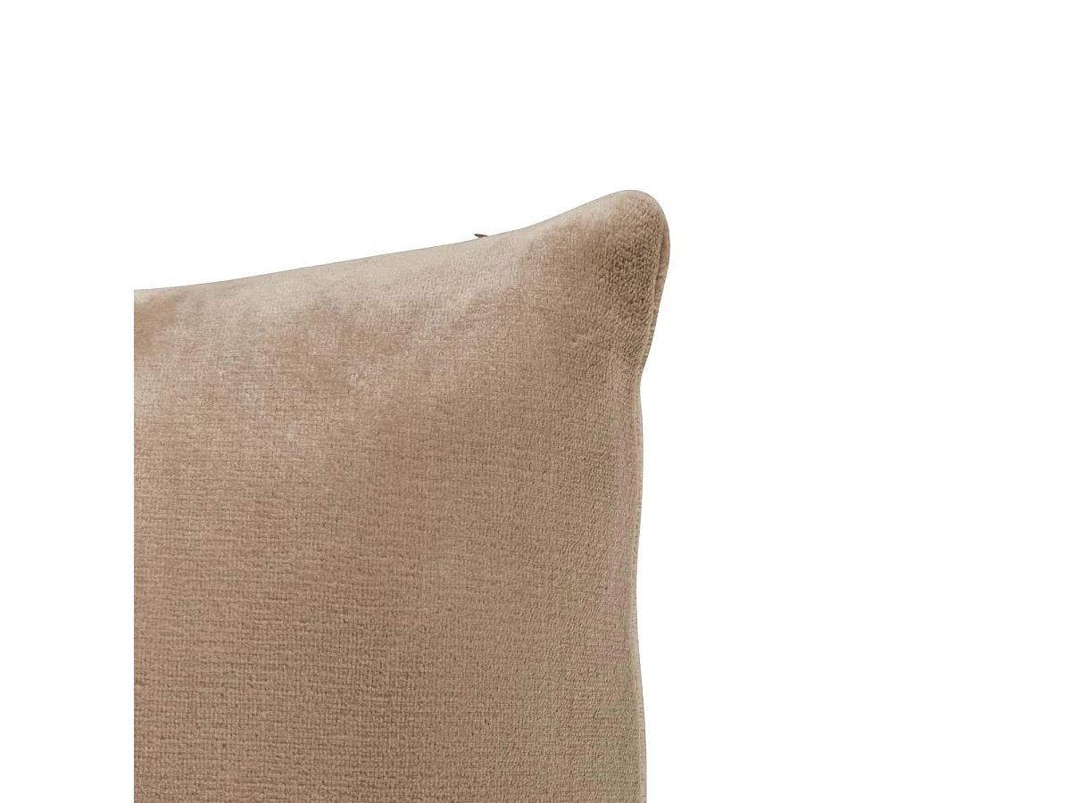 Coussin en Flanelle Uni "Ollis" 38x38cm Beige Lin