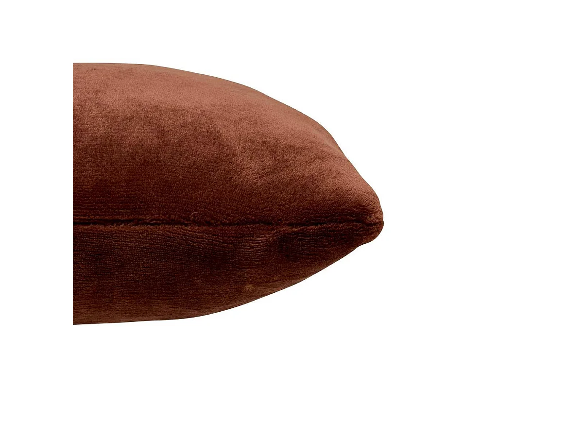 Coussin en Flanelle Uni "Ollis" 38x38cm Marron Tonka