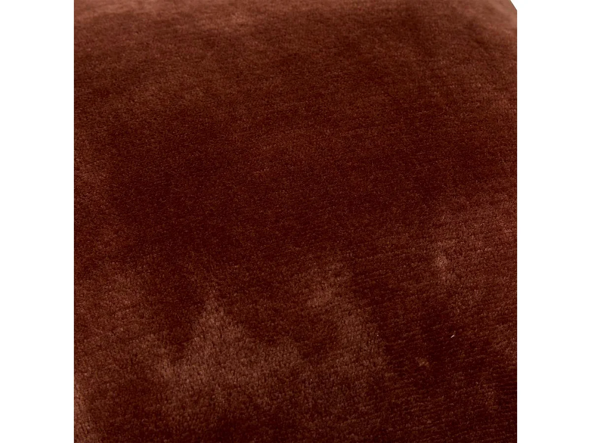 Coussin en Flanelle Uni "Ollis" 38x38cm Marron Tonka
