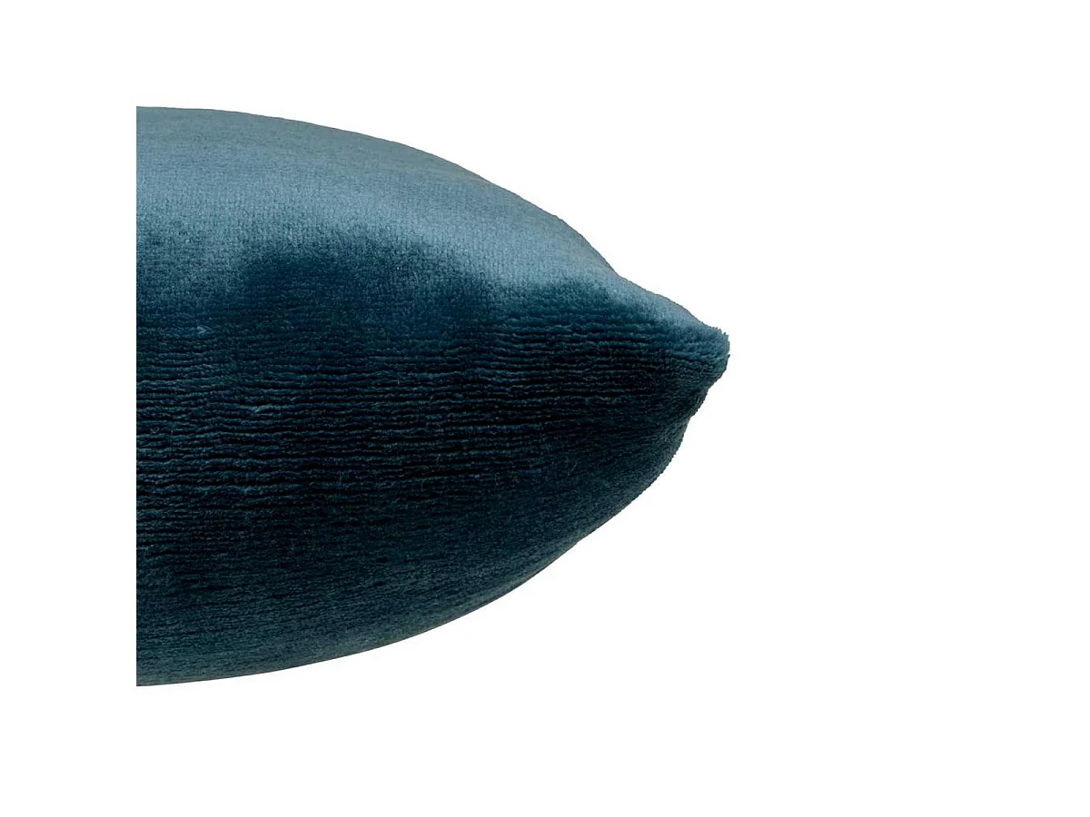 Coussin en Flanelle Uni "Ollis" 38x38cm Bleu Égéen