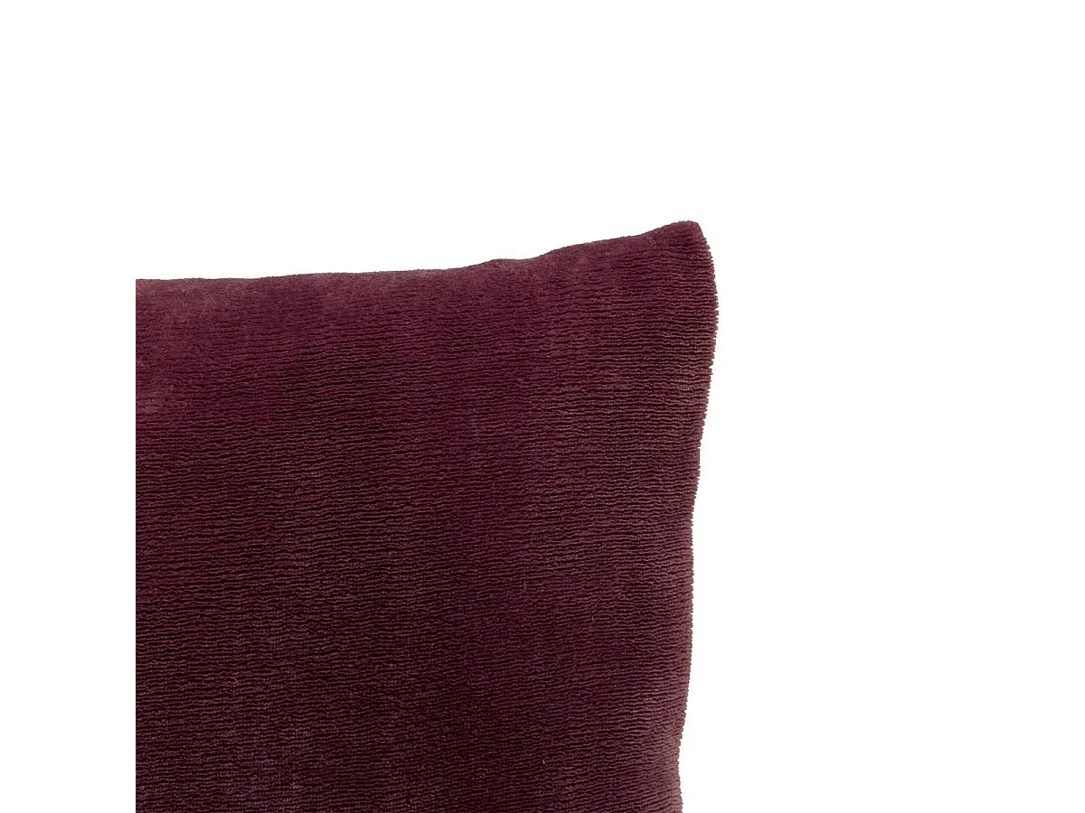 Coussin en Flanelle Uni "Ollis" 38x38cm Violet