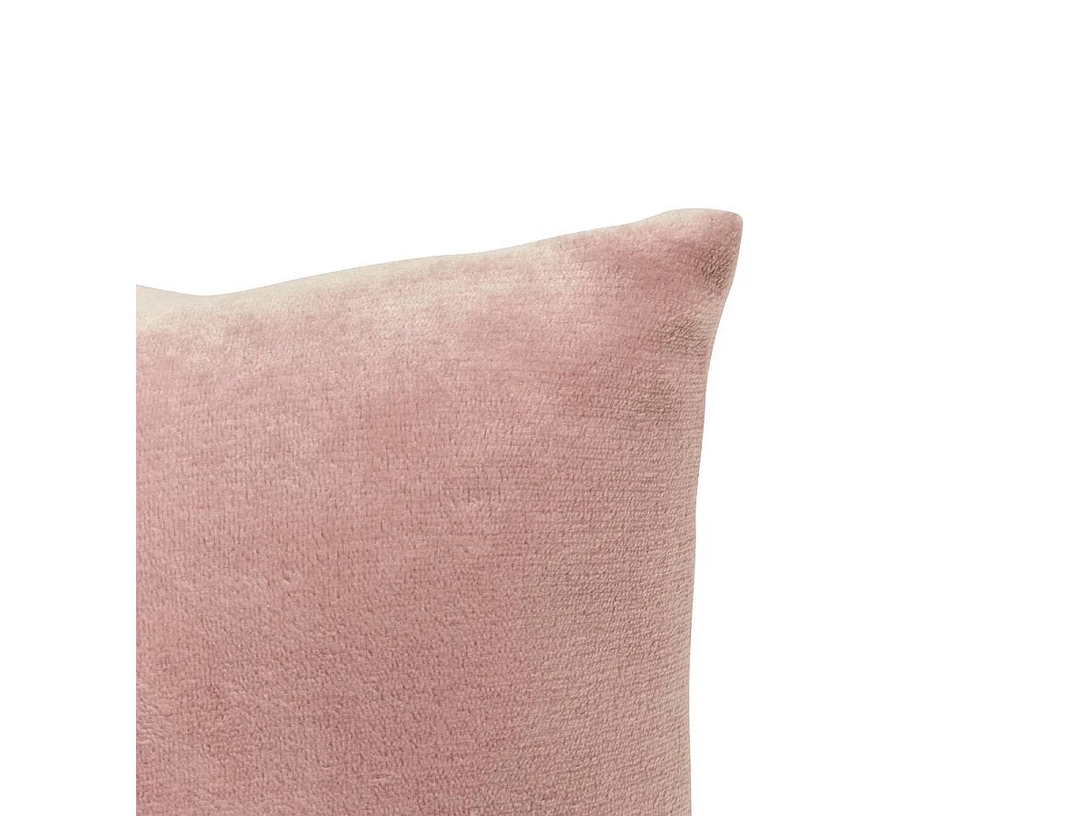 Coussin en Flanelle Uni "Ollis" 38x38cm Rose