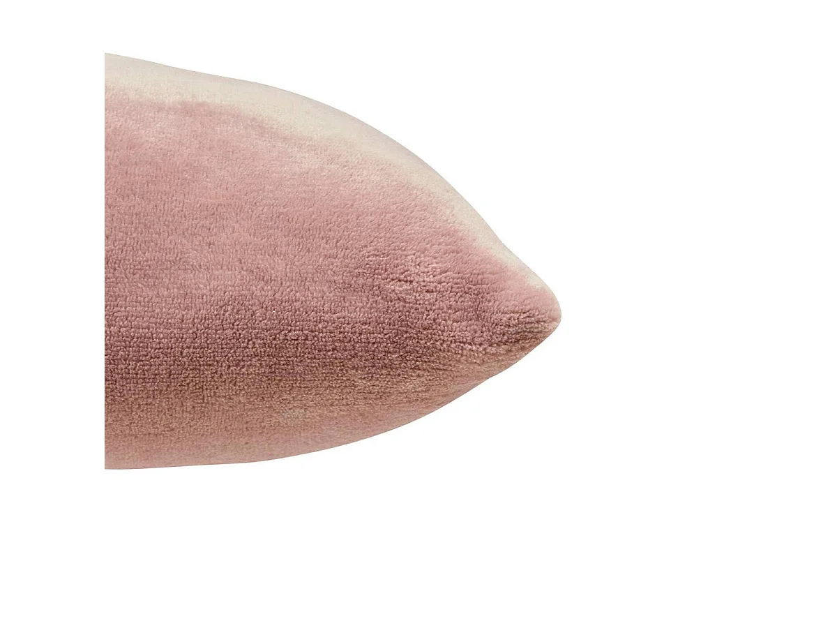 Coussin en Flanelle Uni "Ollis" 38x38cm Rose