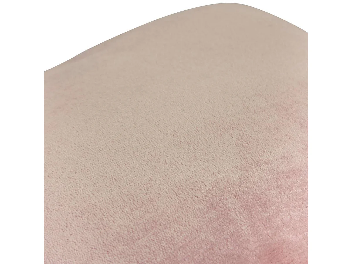 Coussin en Flanelle Uni "Ollis" 38x38cm Rose