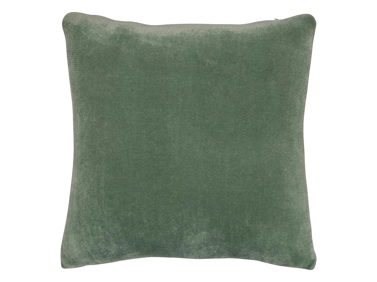 Coussin en Flanelle Uni "Ollis" 38x38cm Vert Céladon