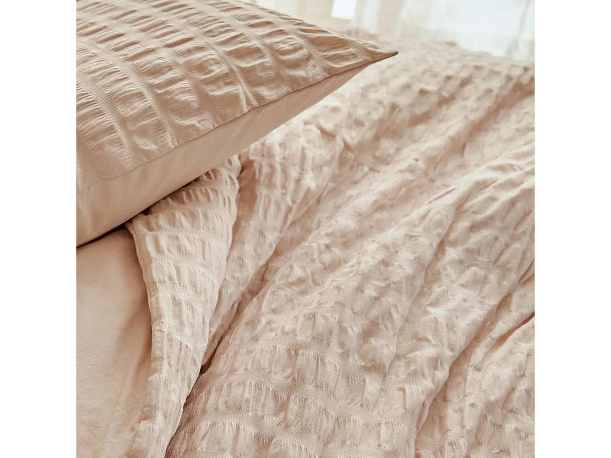 Parure de Lit 3 Pièces "Irhia" 240x220cm Beige