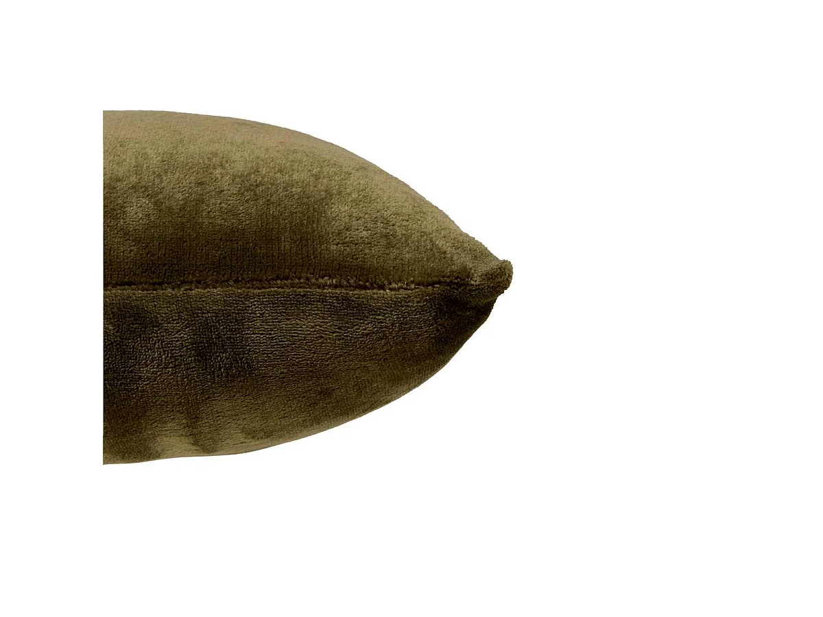 Coussin en Flanelle Uni "Ollis" 38x38cm Kaki