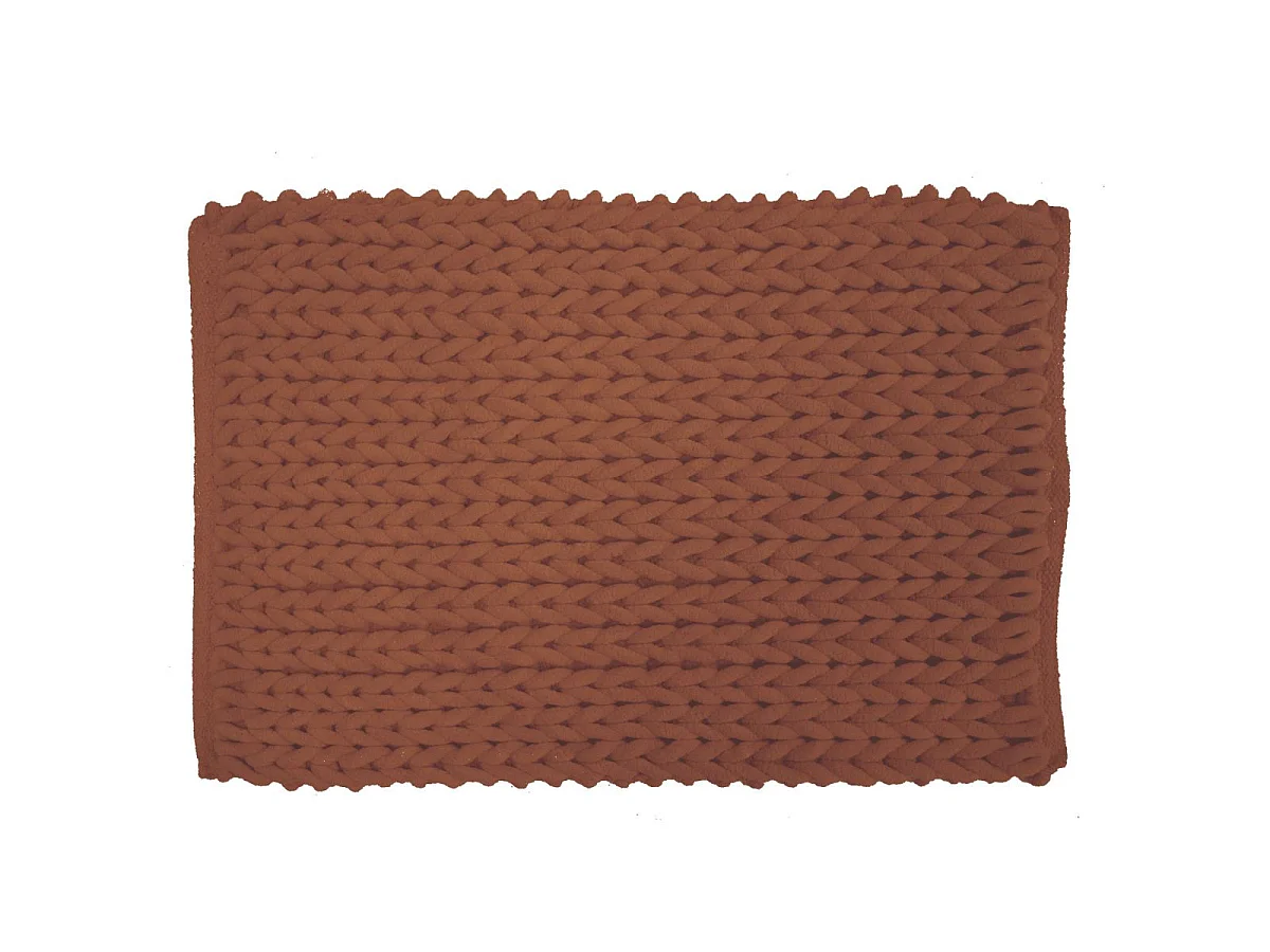 Tapis de Bain en Chenille "Ariel" 50x80cm Terracotta