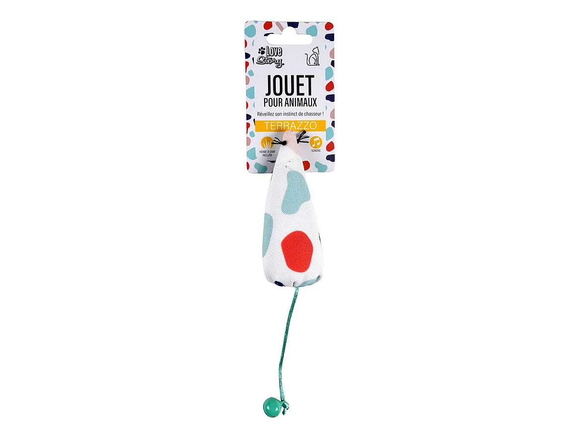 Jouet Souris pour Chat "Terrazzo" 20cm Multicolore