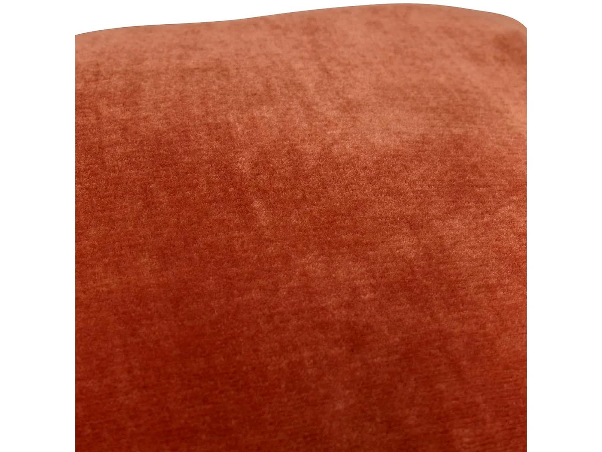 Coussin en Flanelle Uni "Ollis" 38x38cm Terracotta