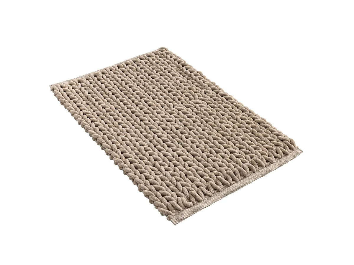 Tapis de Bain en Chenille "Ariel" 50x80cm Sable