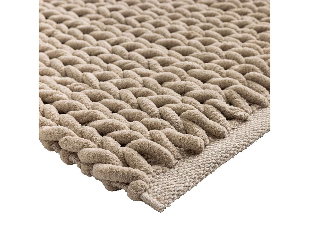 Tapis de Bain en Chenille "Ariel" 50x80cm Sable