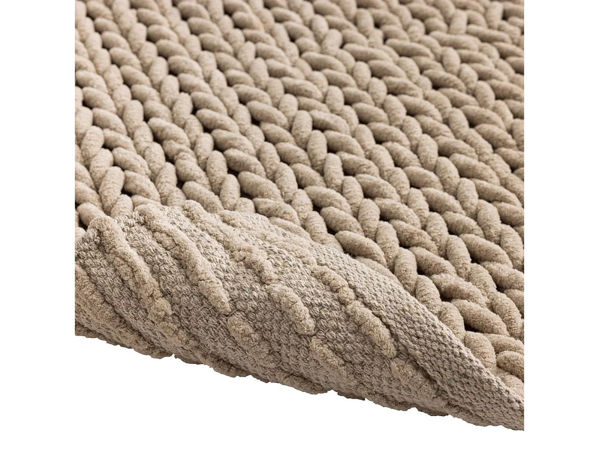 Tapis de Bain en Chenille "Ariel" 50x80cm Sable