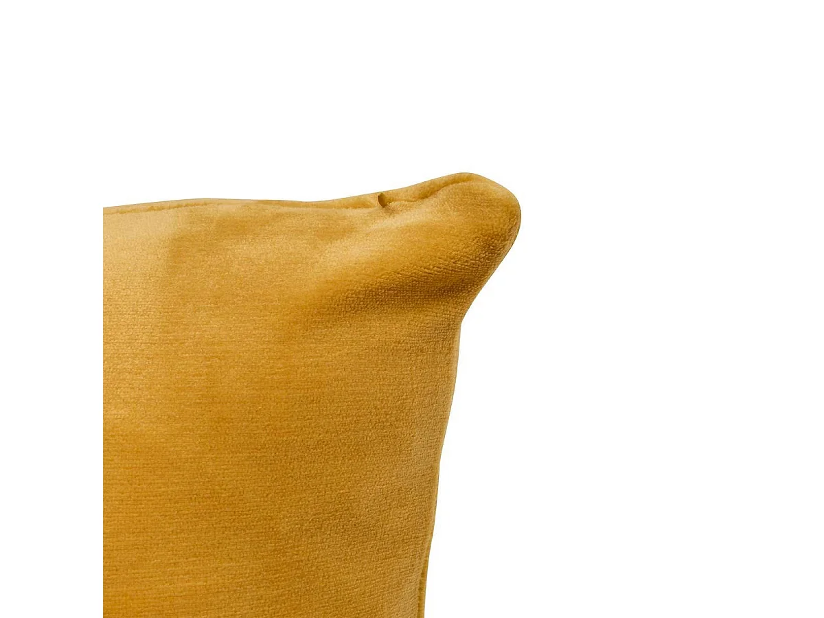 Coussin en Flanelle Uni "Ollis" 38x38cm Ocre