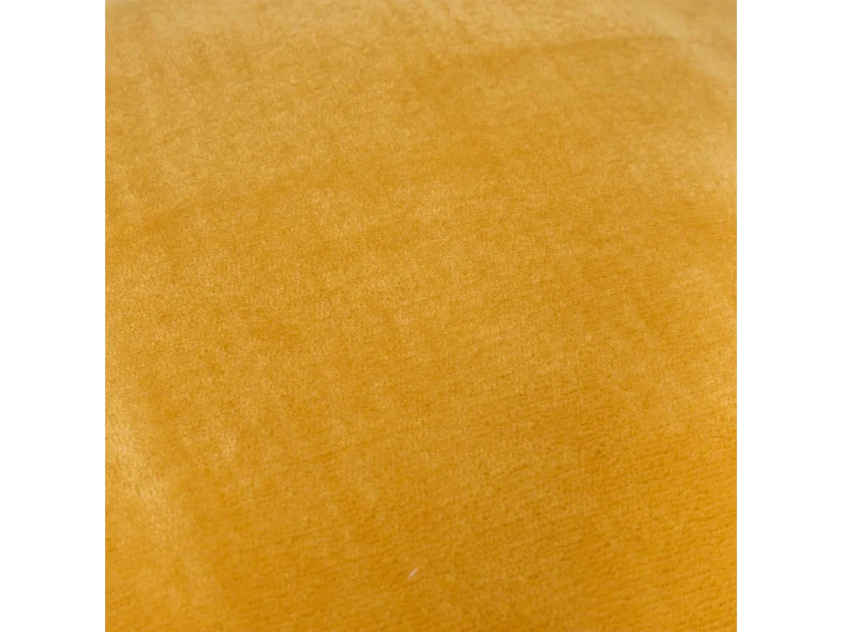 Coussin en Flanelle Uni "Ollis" 38x38cm Ocre